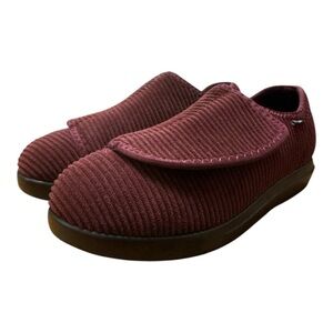 Propet Red Loafers with Velcro Strap and Cushioned Comfort
